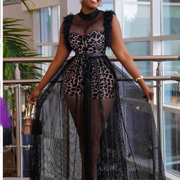 2 piece maxi with leopard romper. - Picture 3 of 3